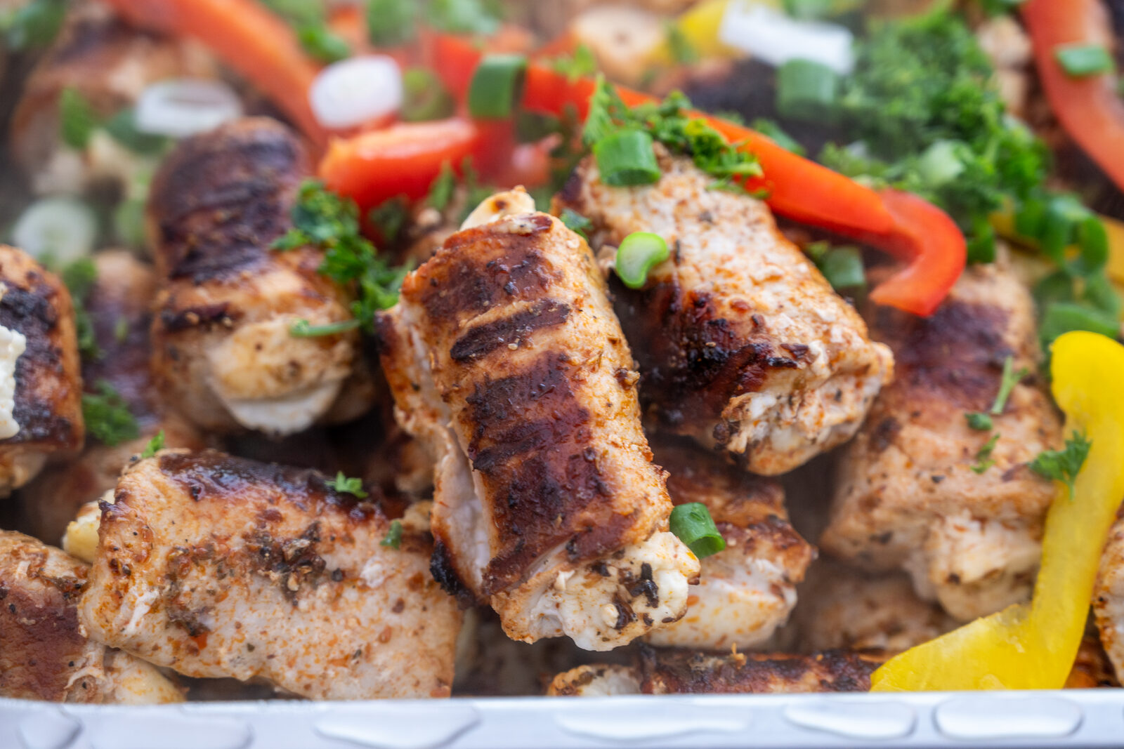 Gegrillte Bratwurst in Nahaufnahme